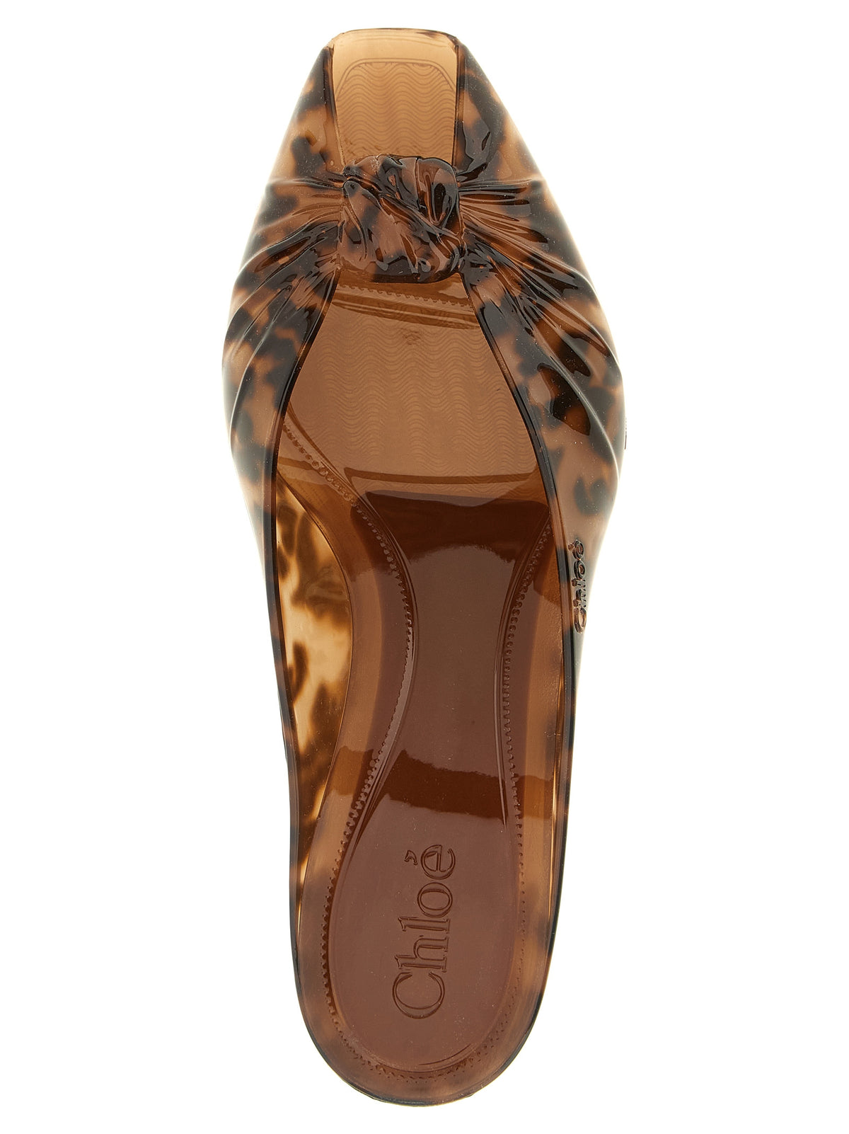 Chloé Brown Polyurethane Mid Heel Pumps