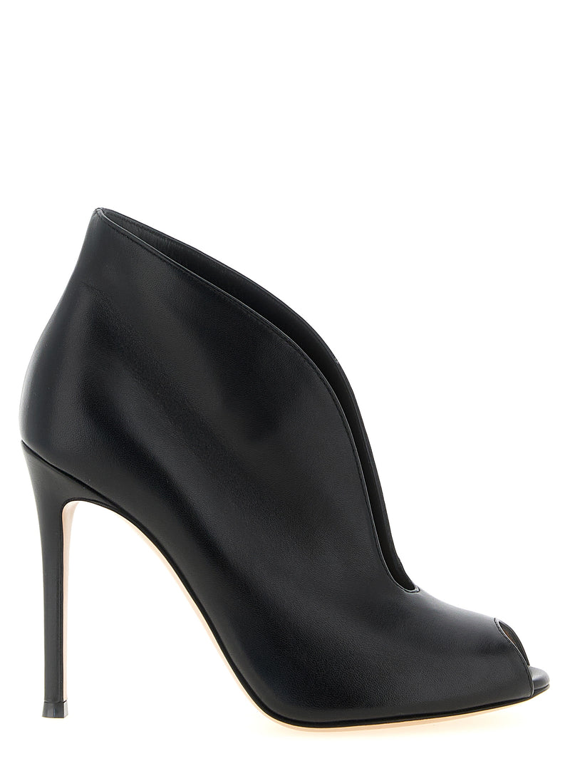 Bottines Gianvito Rossi en cuir d'agneau noir
