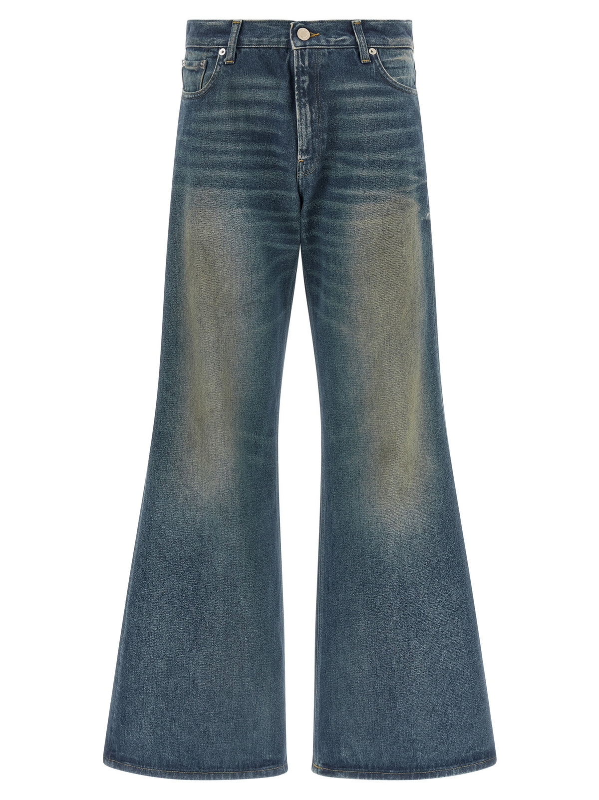 Jean évasé en coton bleu Haikure