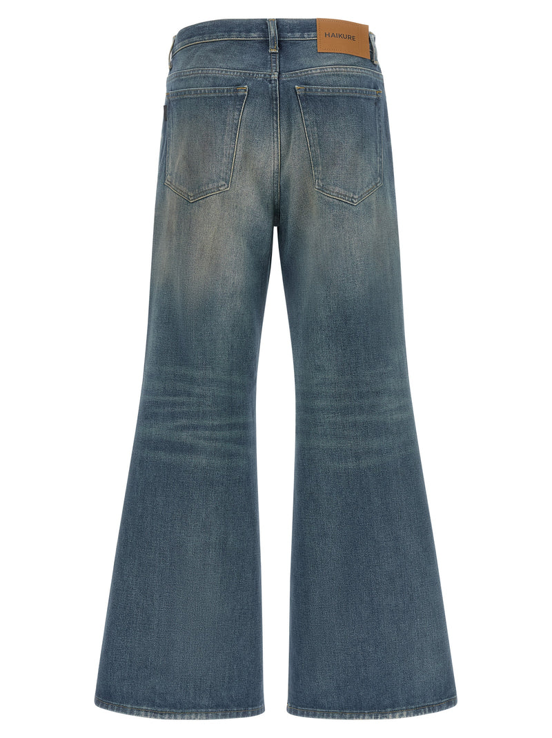 Haikure Blue Cotton Flared Jeans