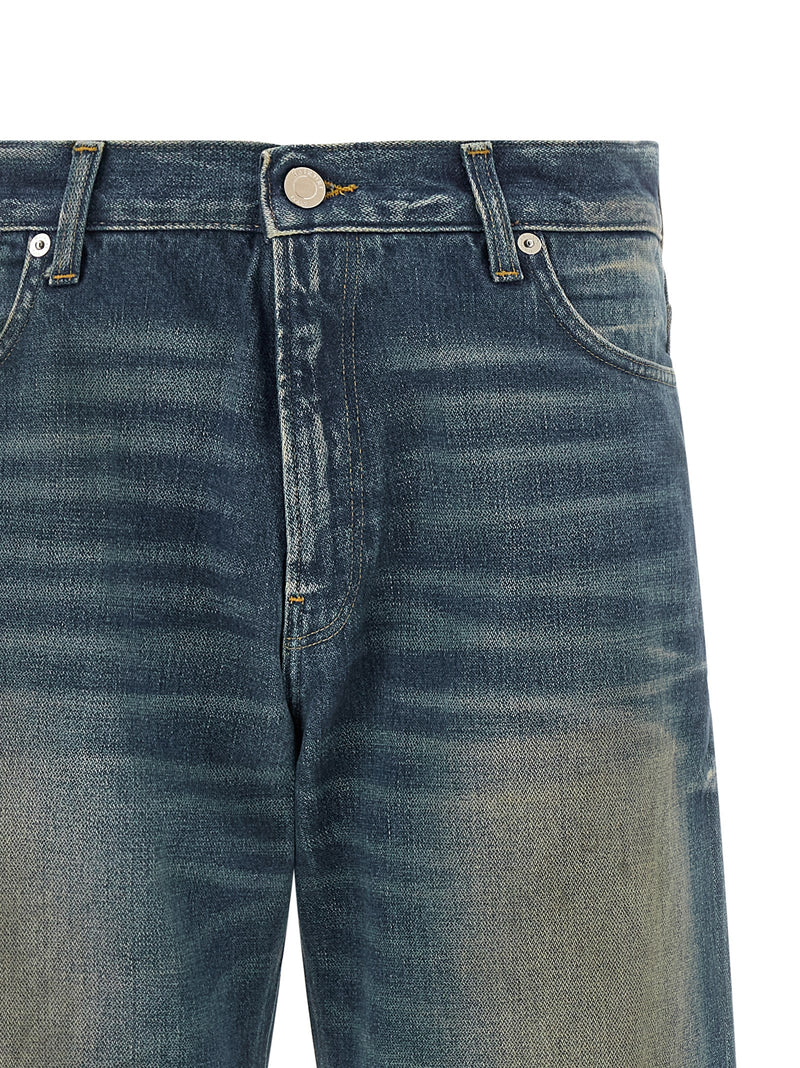 Haikure Blue Cotton Flared Jeans
