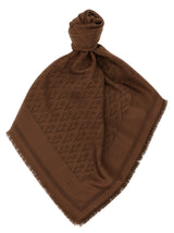 Écharpe en soie marron Valentino Garavani