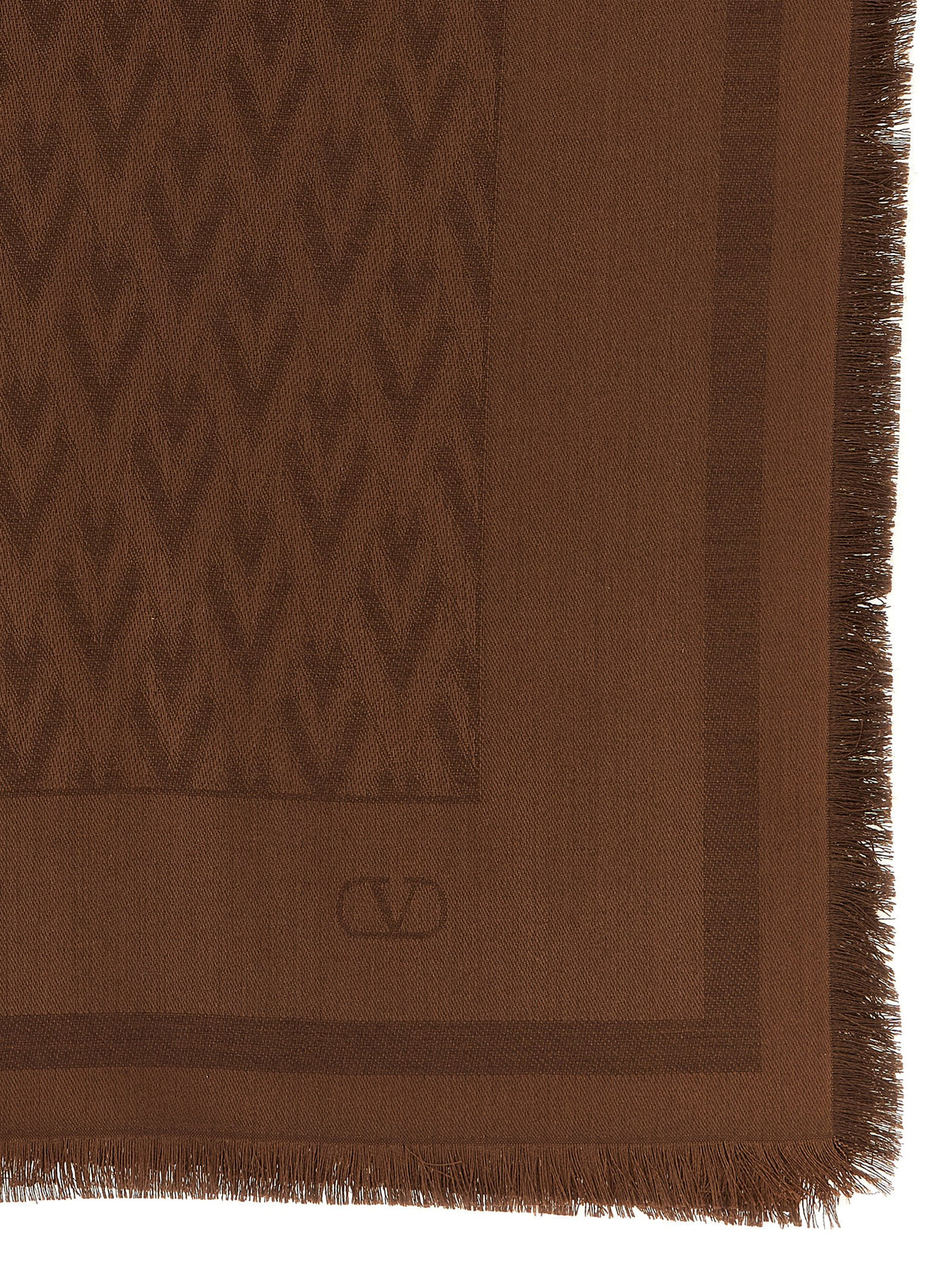 Écharpe en soie marron Valentino Garavani