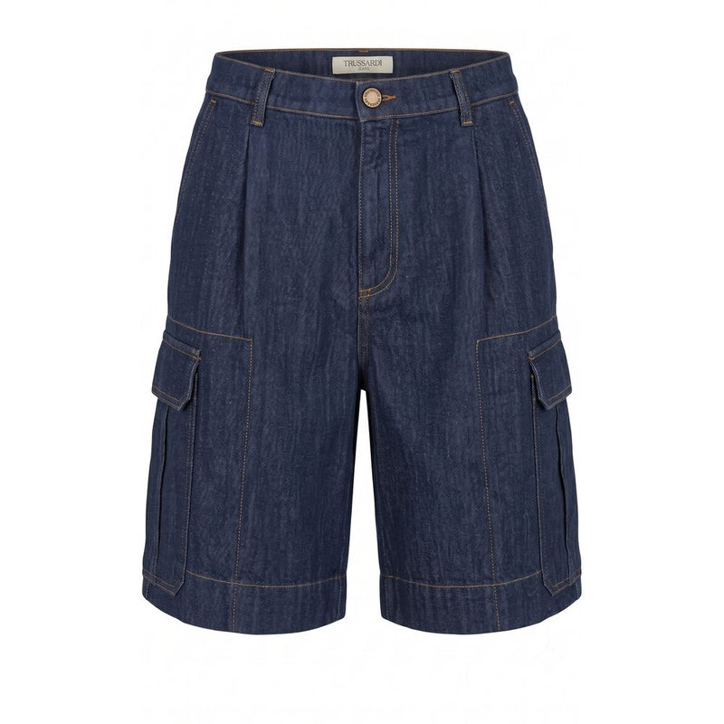 Short en coton mélangé bleu Trussardi Jeans pour homme