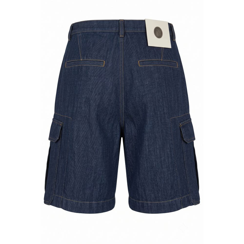 Short en coton mélangé bleu Trussardi Jeans pour homme