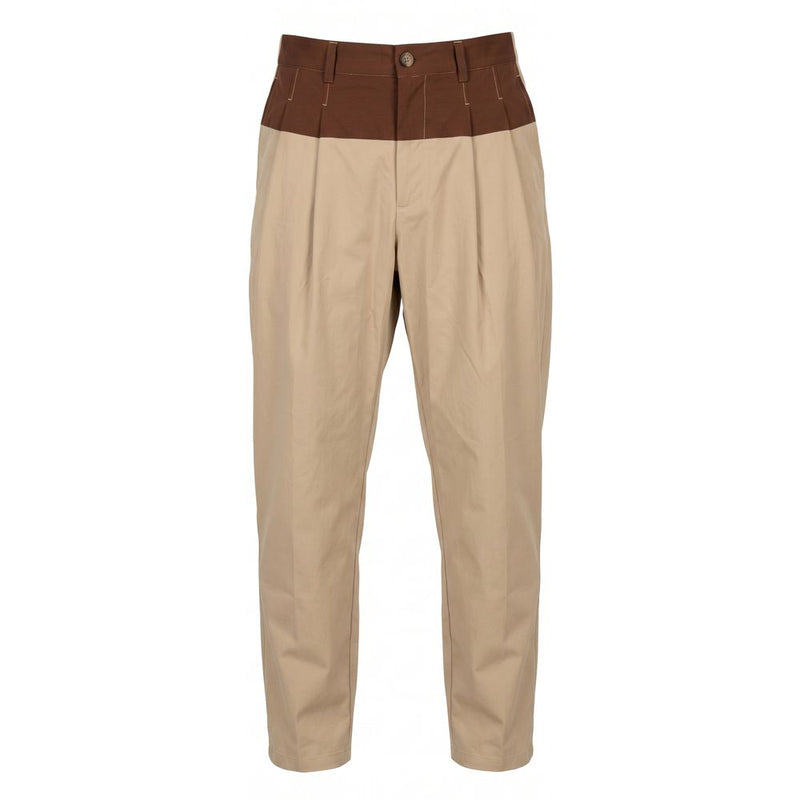 Pantalon homme en coton beige Trussardi Jeans