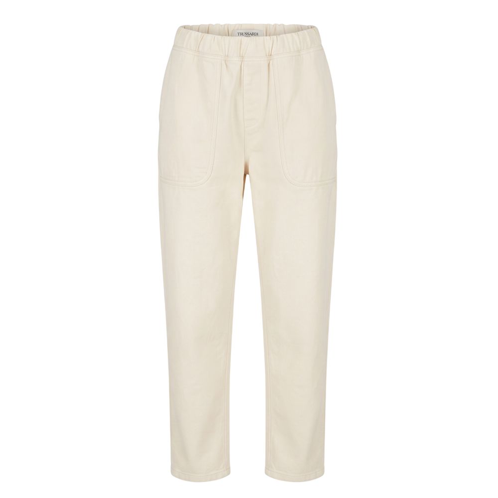 Pantalon en coton beige pour homme Trussardi Jeans