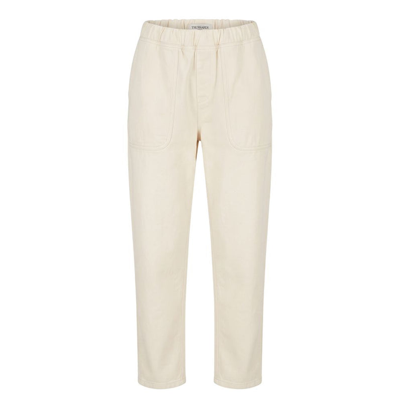 Pantalon en coton beige pour homme Trussardi Jeans