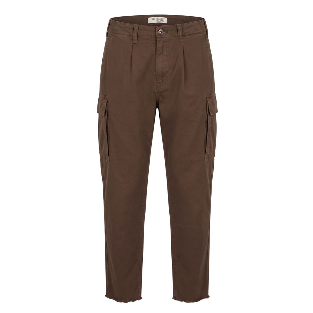 Pantalon Homme Trussardi Jeans Marron Coton
