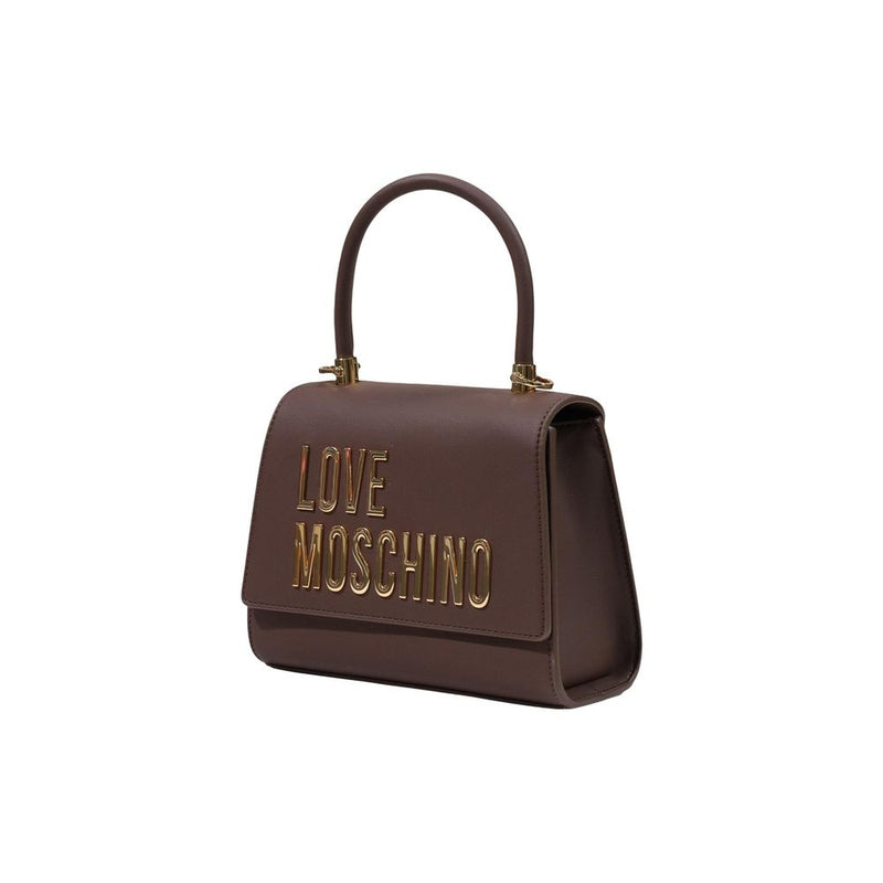Sac à main Love Moschino en polyéthylène marron