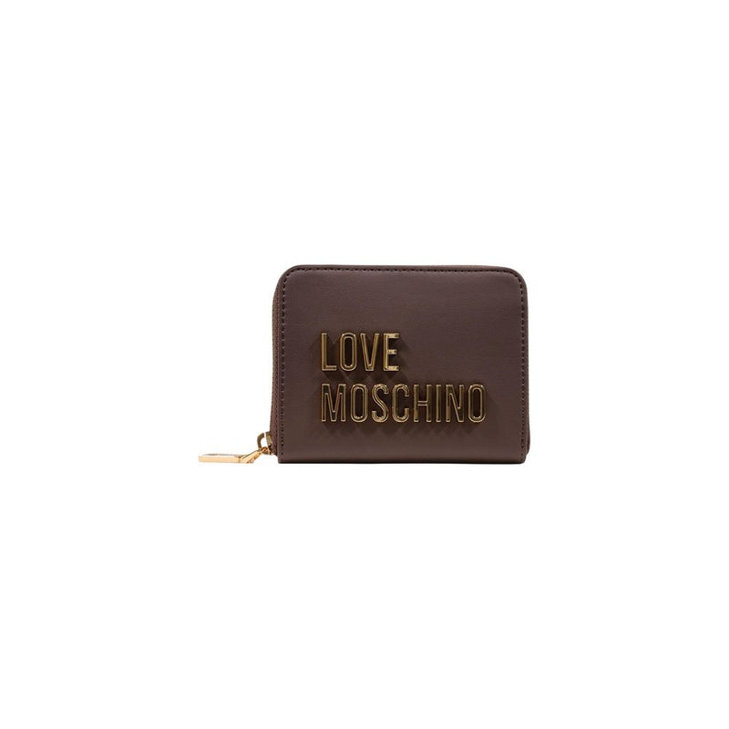 Portefeuille Love Moschino en polyéthylène marron