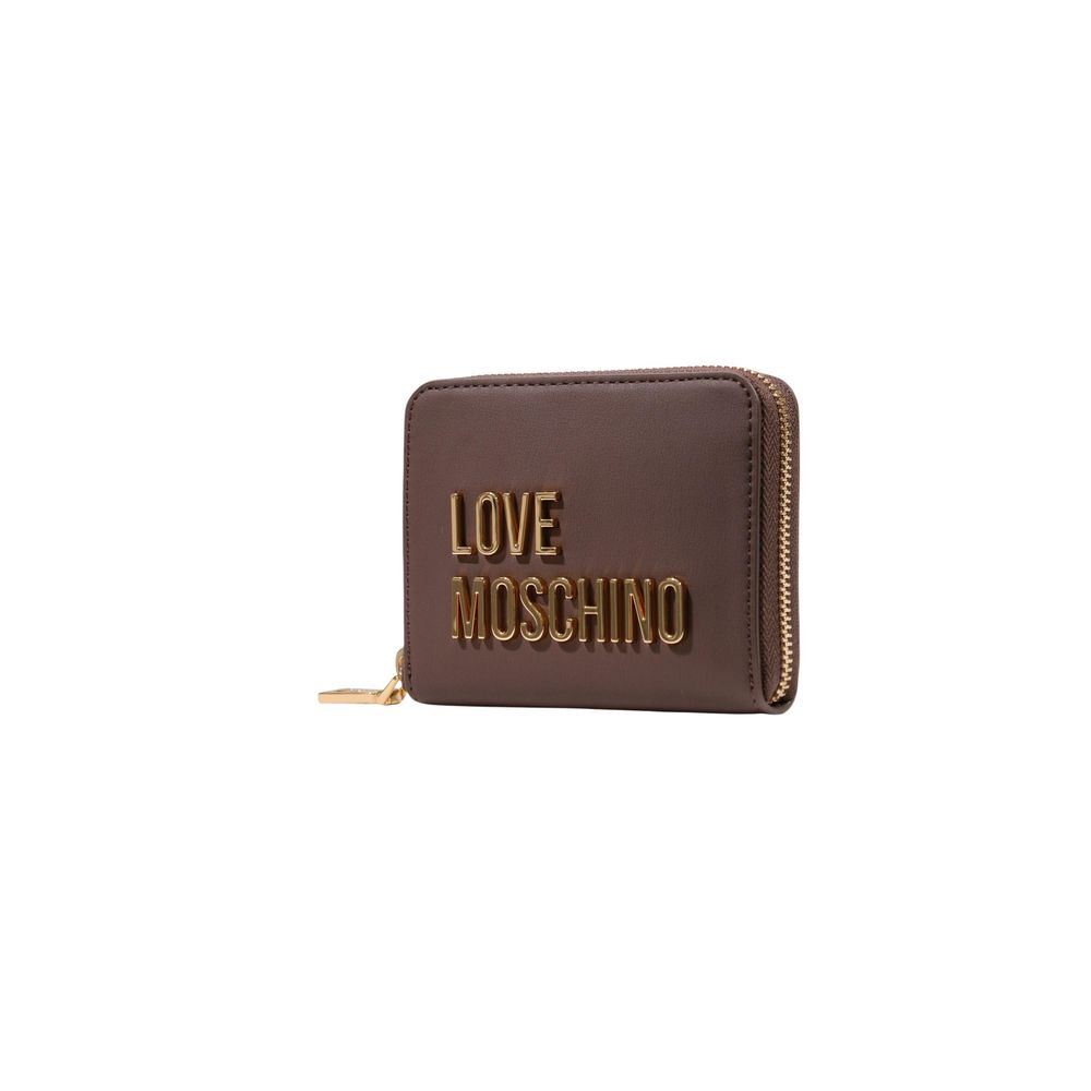 Portefeuille Love Moschino en polyéthylène marron