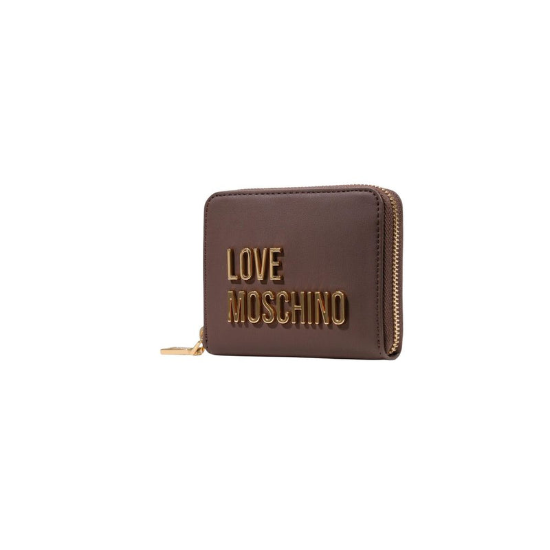 Portefeuille Love Moschino en polyéthylène marron