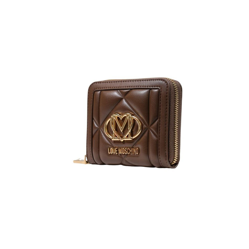 Portefeuille Love Moschino en polyéthylène marron