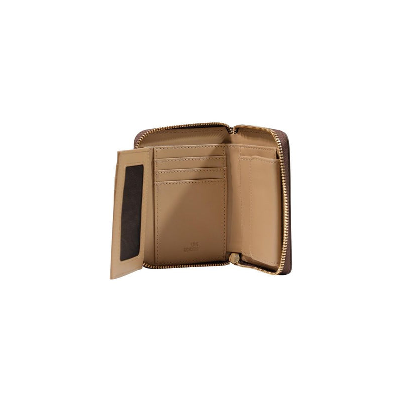 Portefeuille Love Moschino en polyéthylène marron
