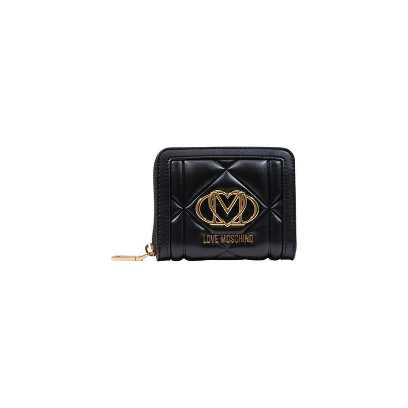 Portefeuille en polyéthylène noir Love Moschino