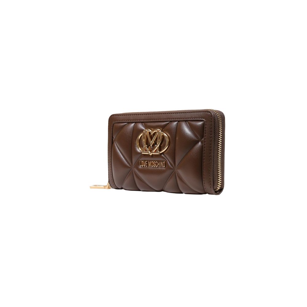 Portefeuille Love Moschino en polyéthylène marron
