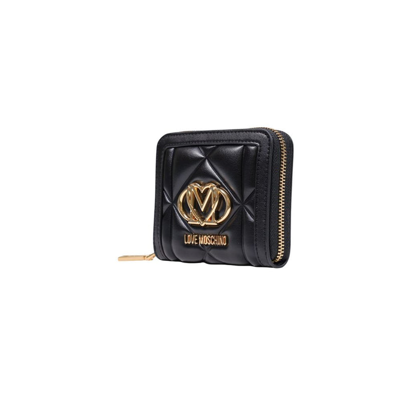 Portefeuille en polyéthylène noir Love Moschino