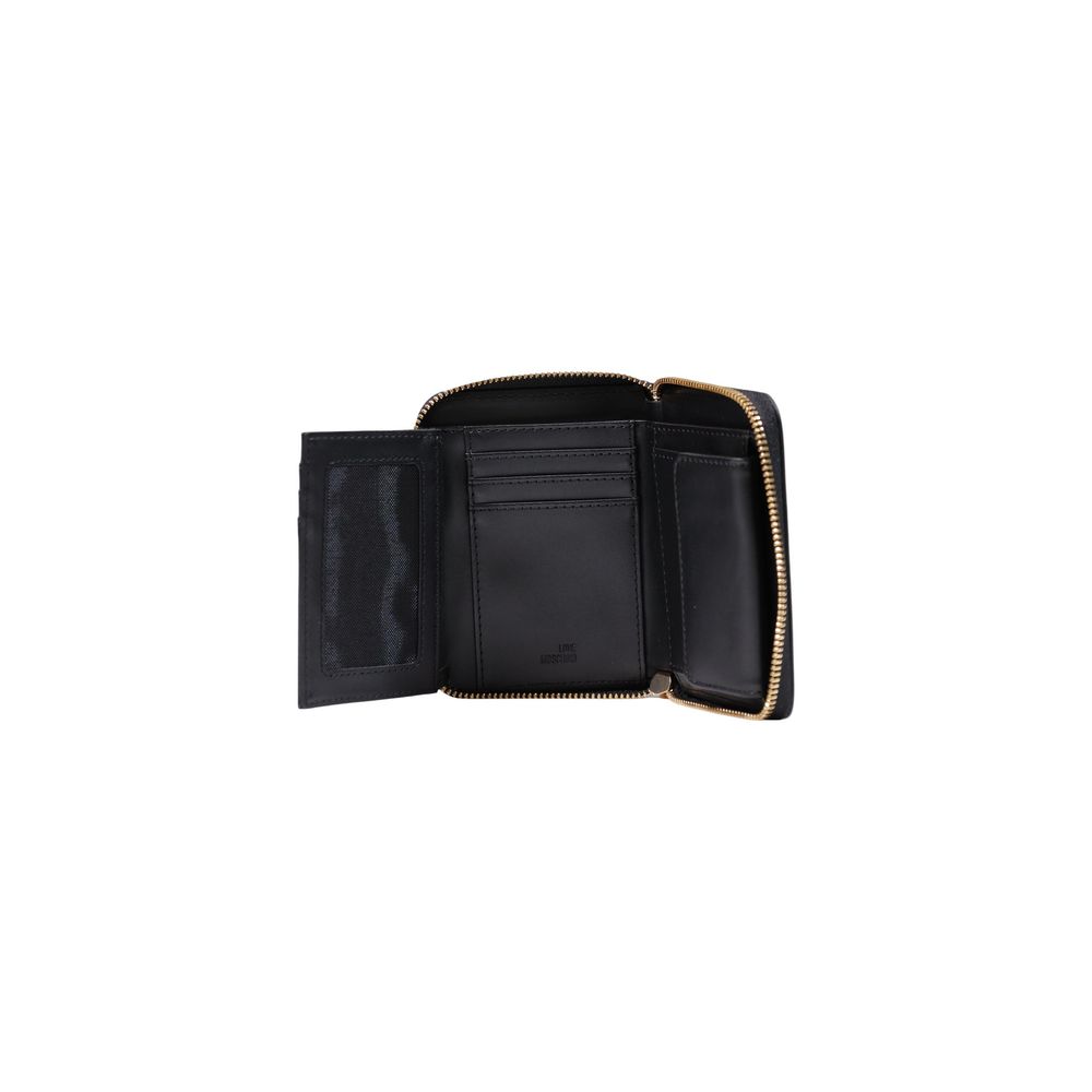 Portefeuille en polyéthylène noir Love Moschino