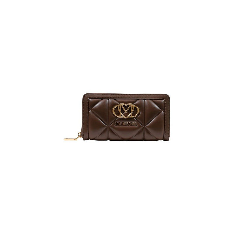Portefeuille Love Moschino en polyéthylène marron
