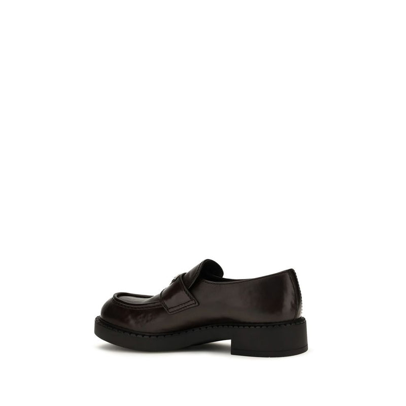 Mocassins Prada Bos Taurus en cuir de veau marron