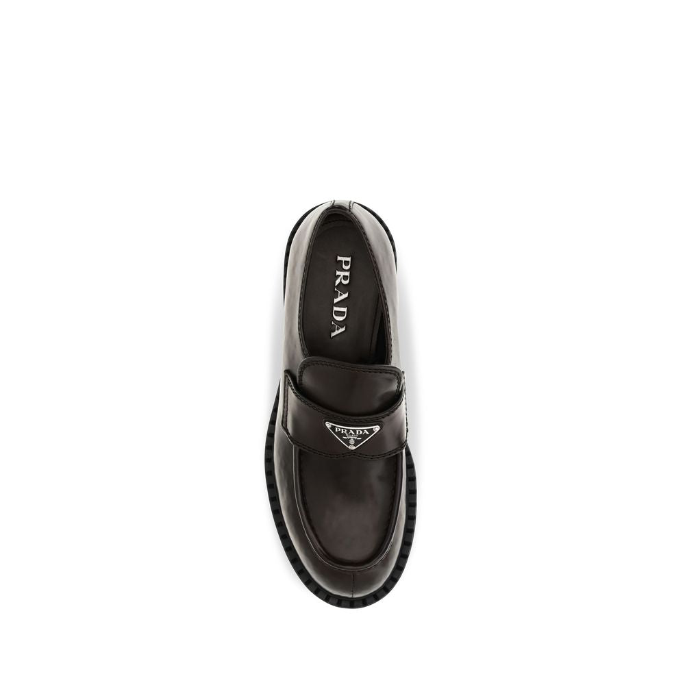 Mocassins Prada Bos Taurus en cuir de veau marron