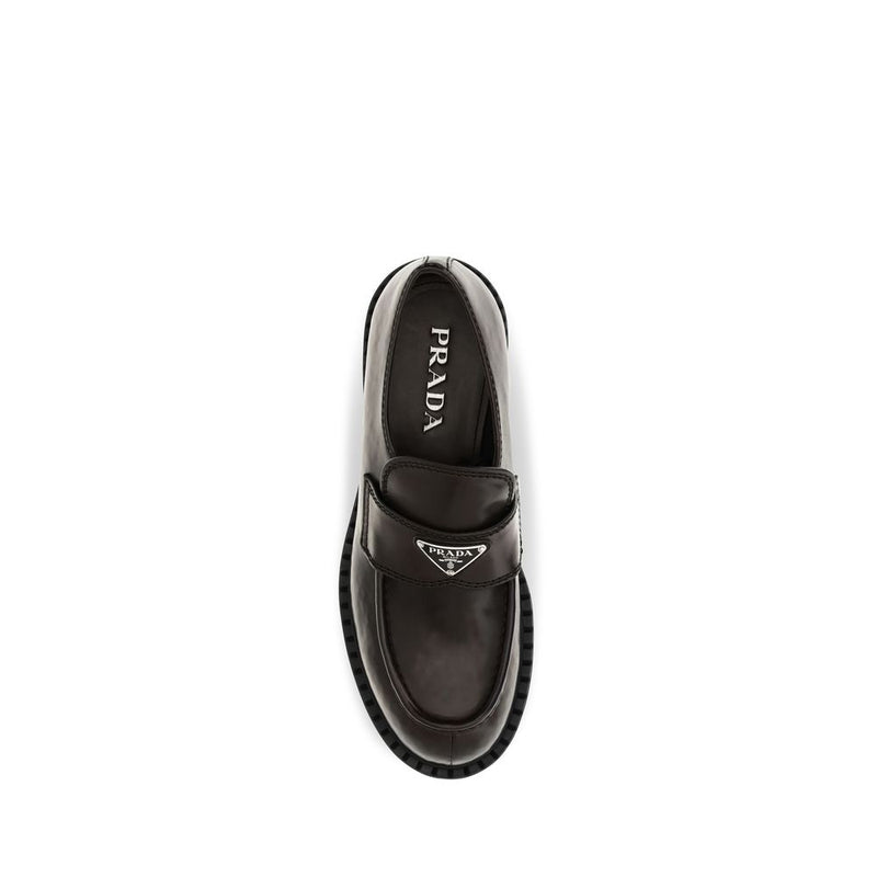 Mocassins Prada Bos Taurus en cuir de veau marron