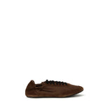 Baskets de sport Prada en caoutchouc marron