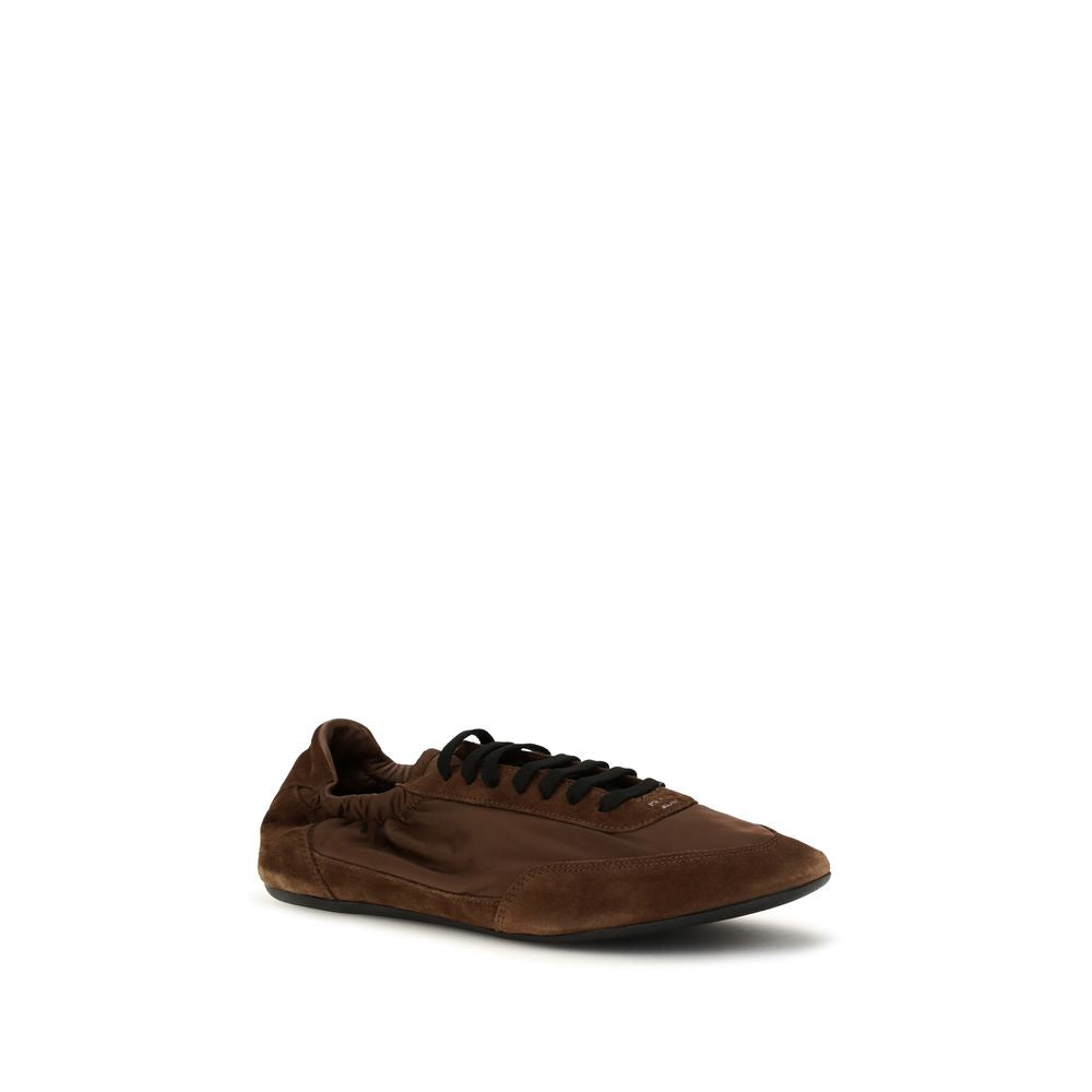 Baskets de sport Prada en caoutchouc marron