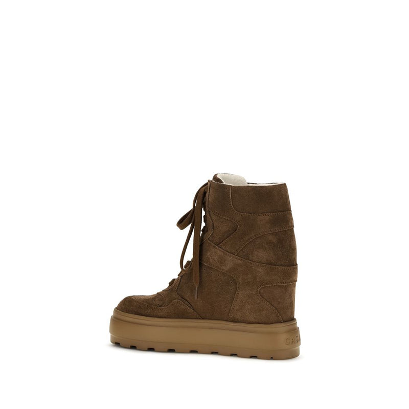 Baskets chunky Casadei en caoutchouc marron