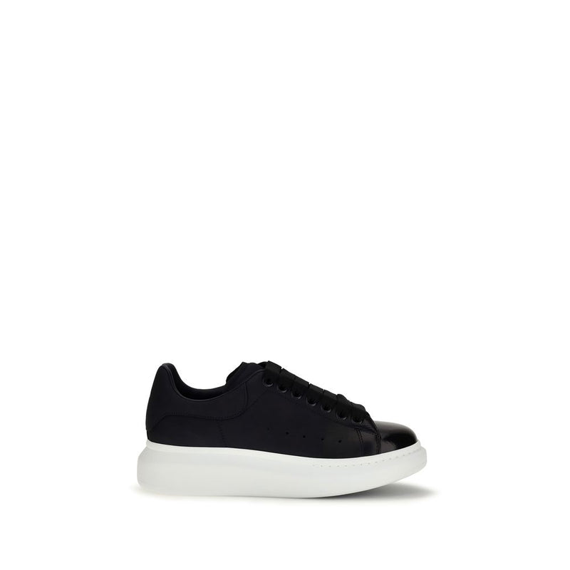 Alexander McQueen Baskets Chunky en Cuir de Veau Bleu