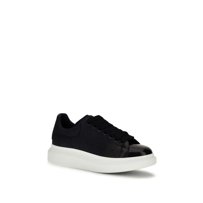 Alexander McQueen Baskets Chunky en Cuir de Veau Bleu