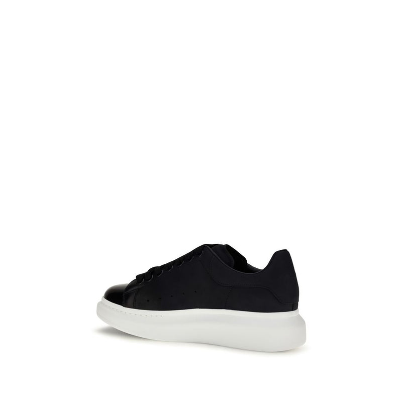 Alexander McQueen Baskets Chunky en Cuir de Veau Bleu
