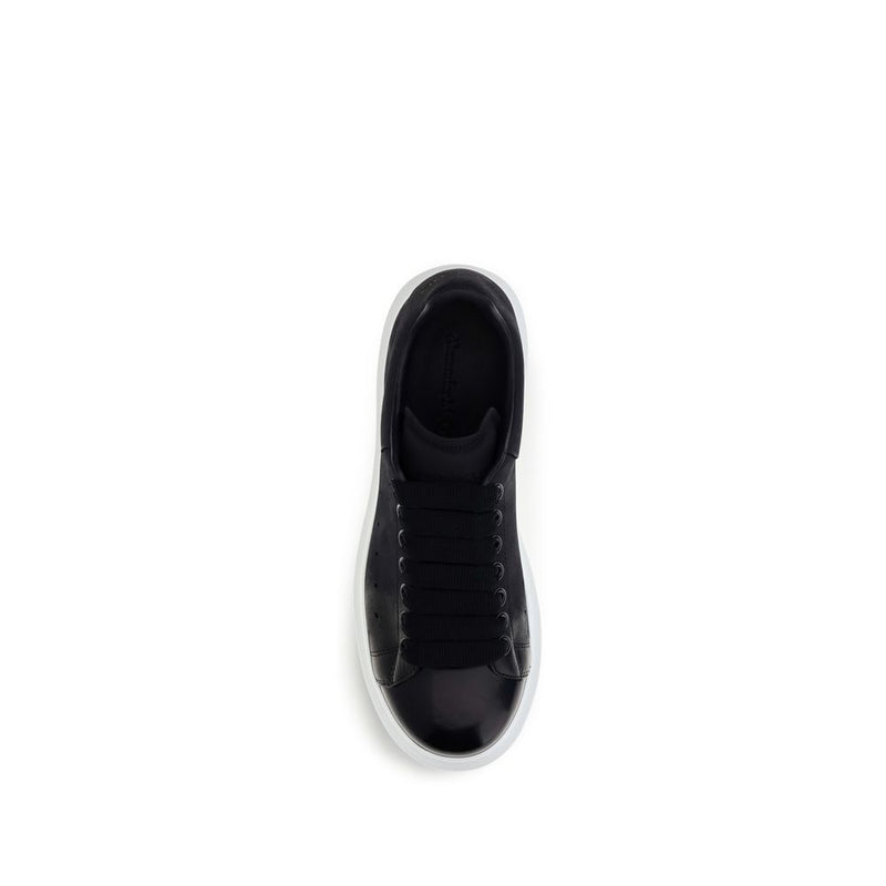 Alexander McQueen Baskets Chunky en Cuir de Veau Bleu