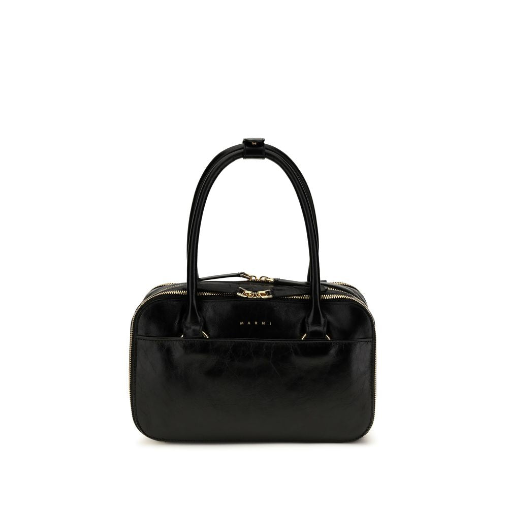 Sac à main Marni en cuir de veau noir
