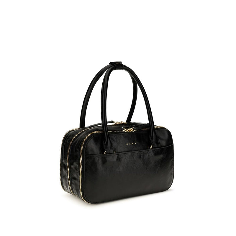 Marni Black Calf Leather Bos Taurus Handbag