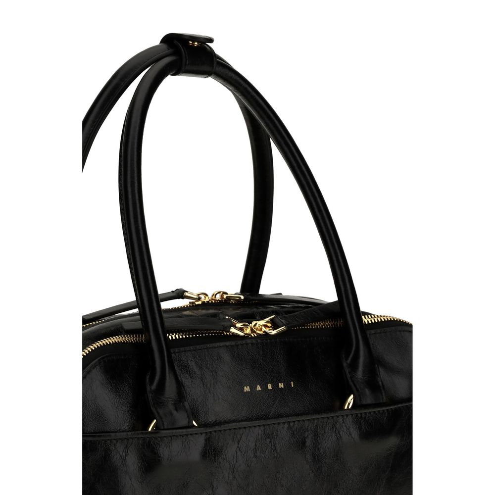 Sac à main Marni en cuir de veau noir