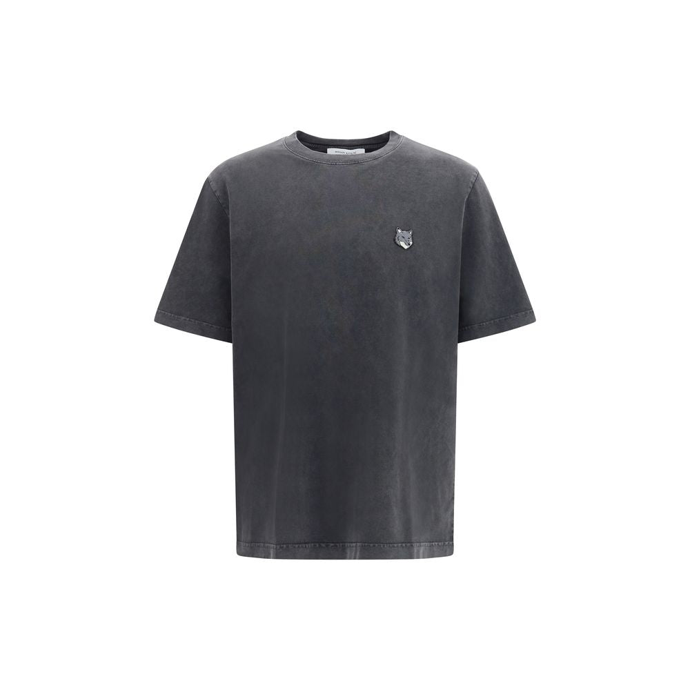 T-shirt en Coton Gris Maison Kitsuné