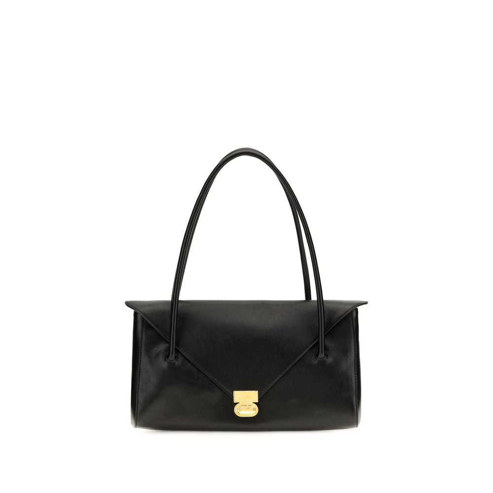 Sac bandoulière Marni Bos Taurus en cuir de veau noir
