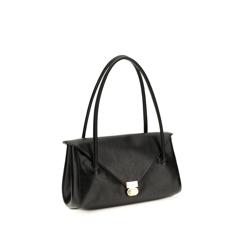Sac bandoulière Marni Bos Taurus en cuir de veau noir