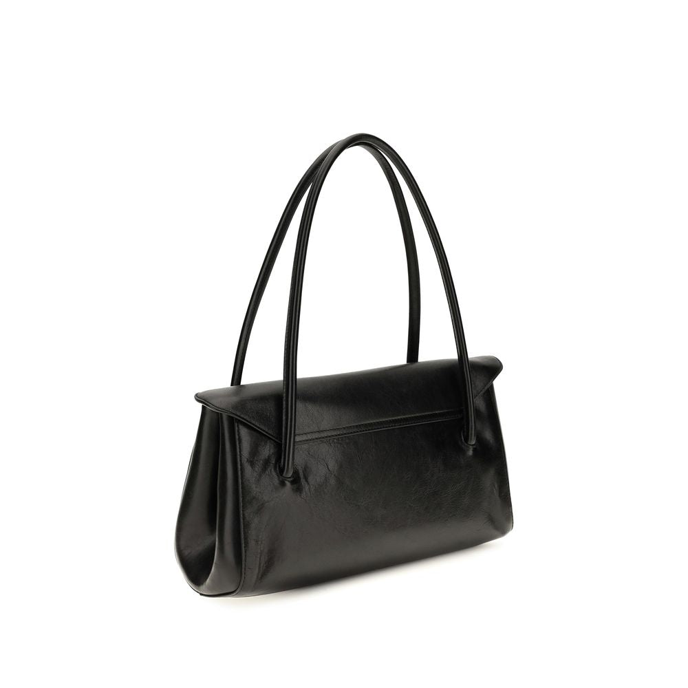 Sac bandoulière Marni Bos Taurus en cuir de veau noir