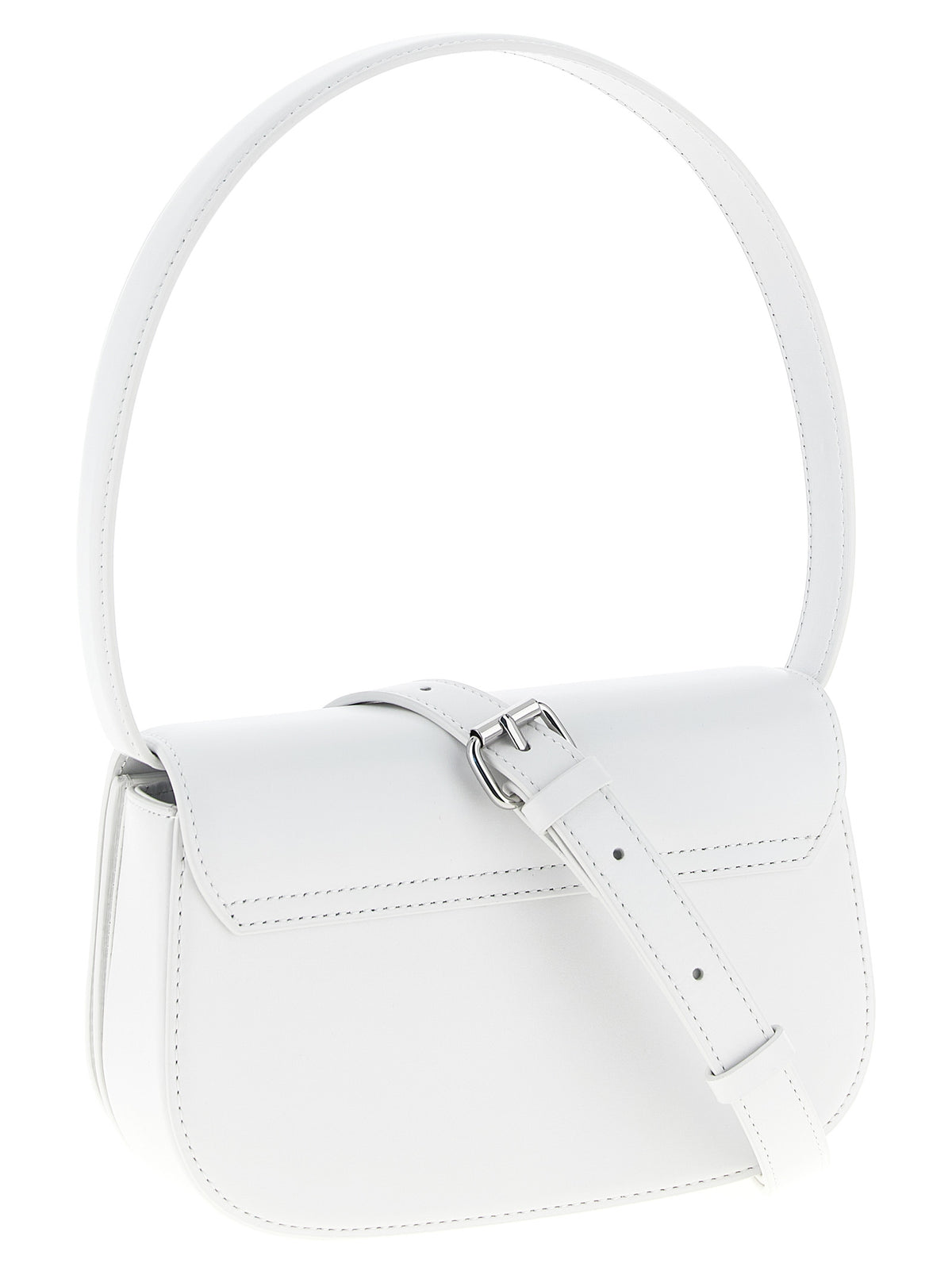 Sac bandoulière Diesel en cuir de vachette blanc