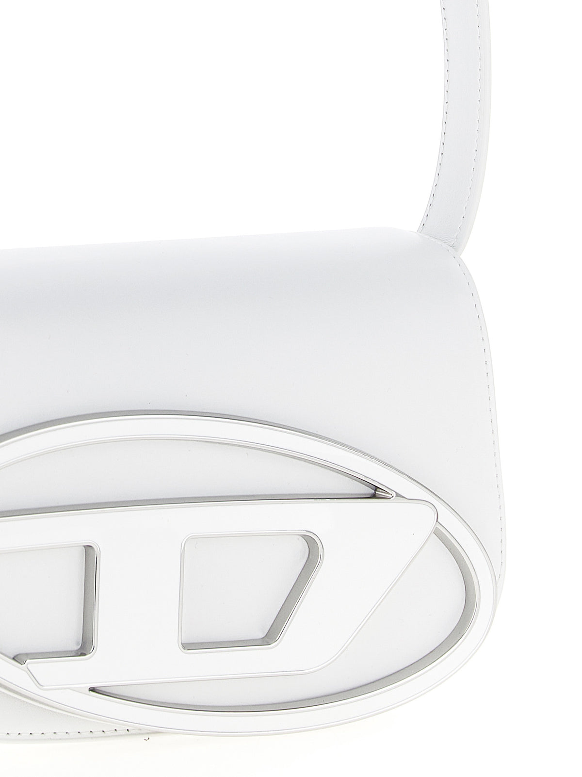 Sac bandoulière Diesel en cuir de vachette blanc