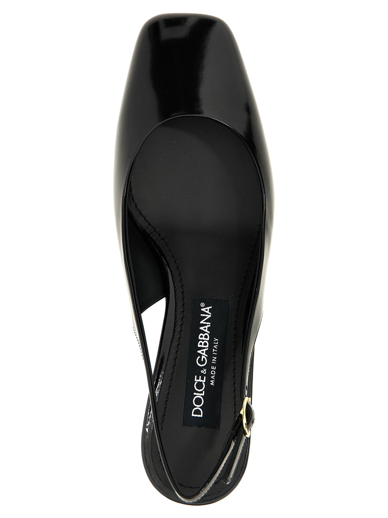 Escarpins Dolce &amp; Gabbana en cuir de veau noir à talon moyen