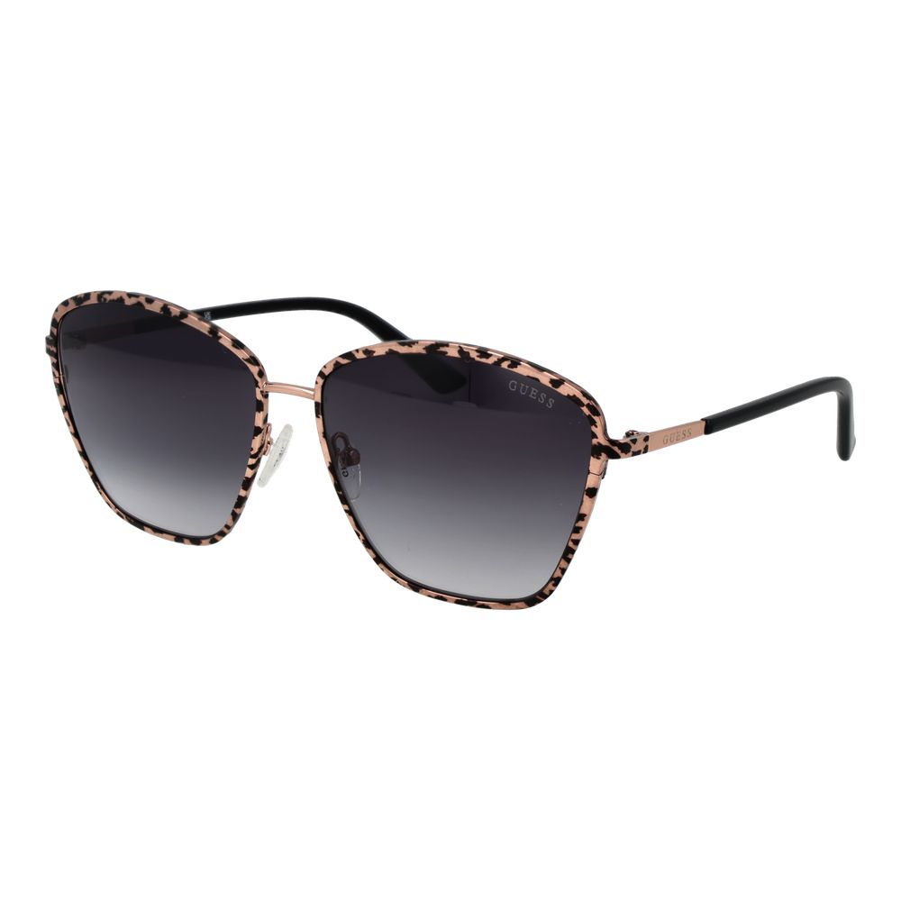 Lunettes de soleil Guess en métal doré rose