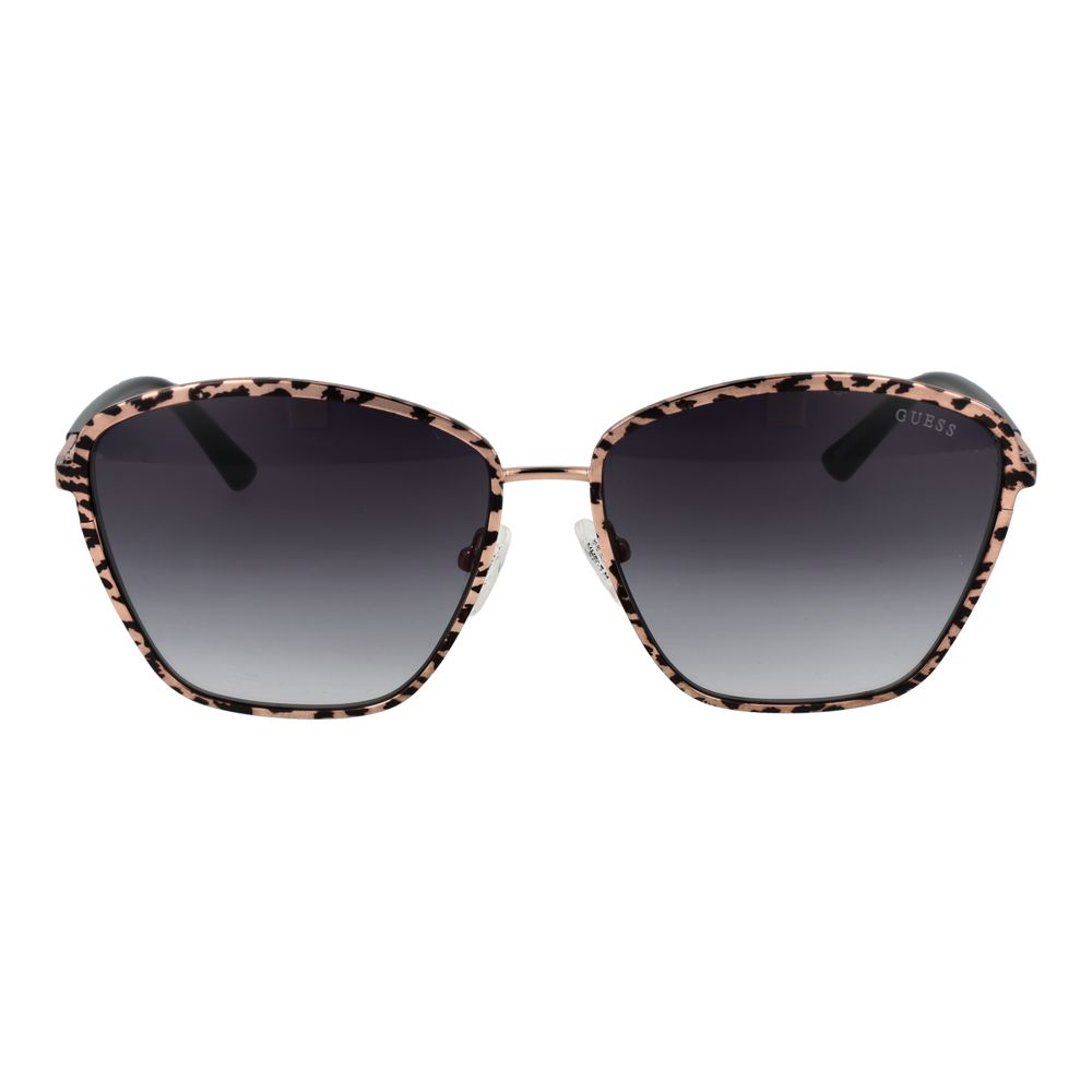 Lunettes de soleil Guess en métal doré rose