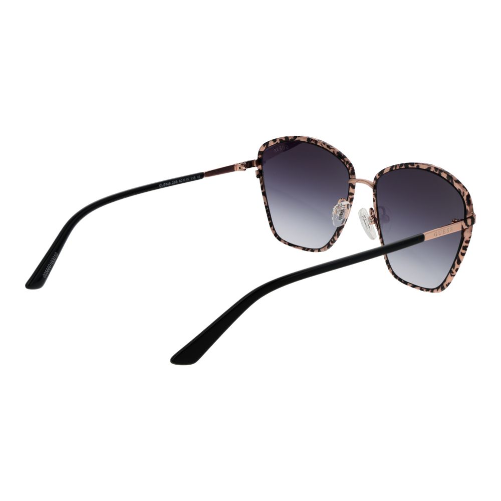 Lunettes de soleil Guess en métal doré rose