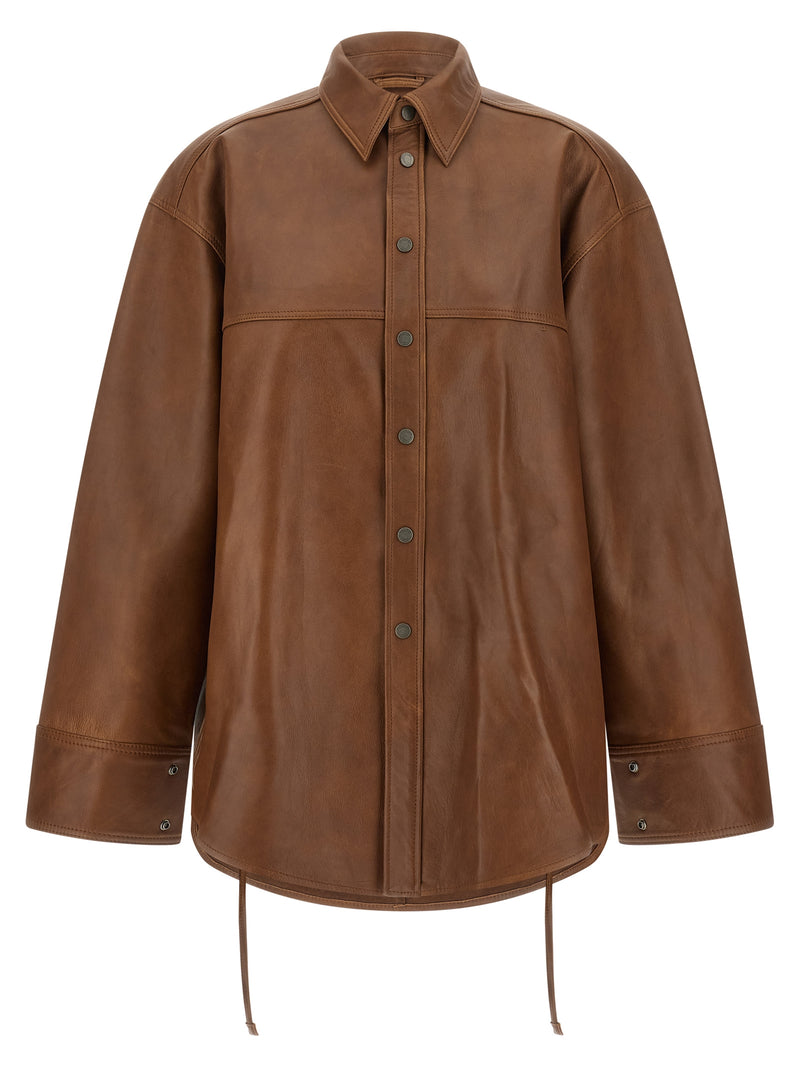 Haikure Brown Lambskin Blouse
