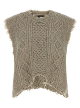 Veste sans manches en laine grise R13
