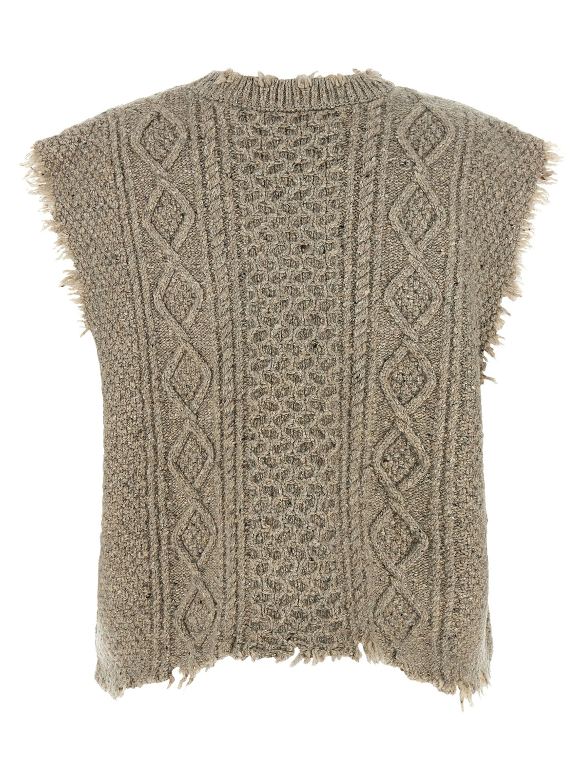 Veste sans manches en laine grise R13